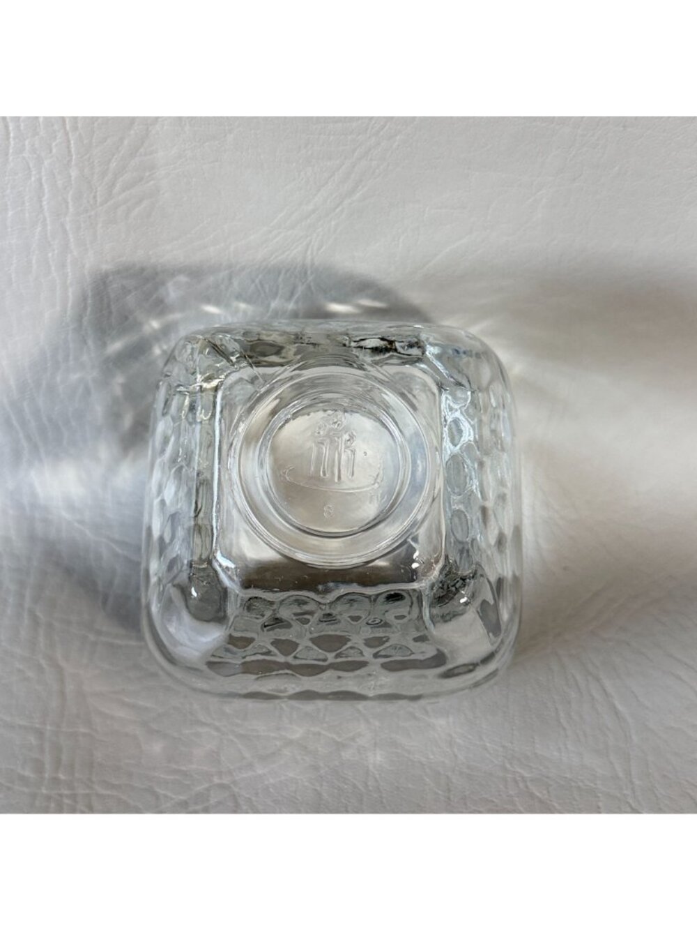 Vintage PartyLite Clear Square Pebble Glass Votive Candle Holder 3.5" - Picture 7 of 10